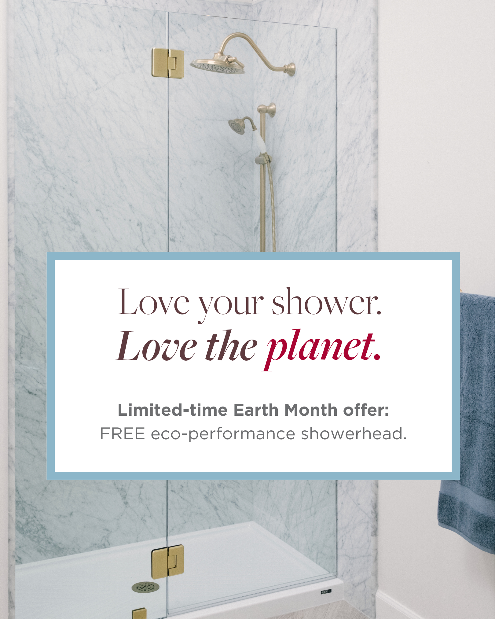 Re-Bath Facebook ad: This Earth Month, show your shower, and the…