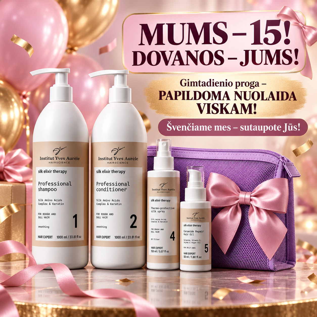 Derma DNA Lietuva Facebook ad: Šilkas tavo plaukams