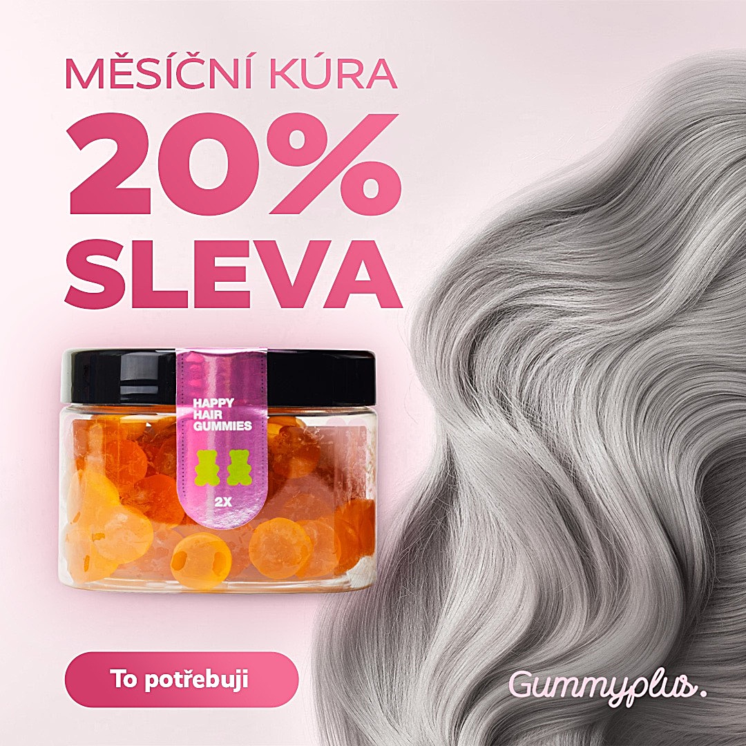 GUMMYPLUS.cz Facebook ad: VLASY20