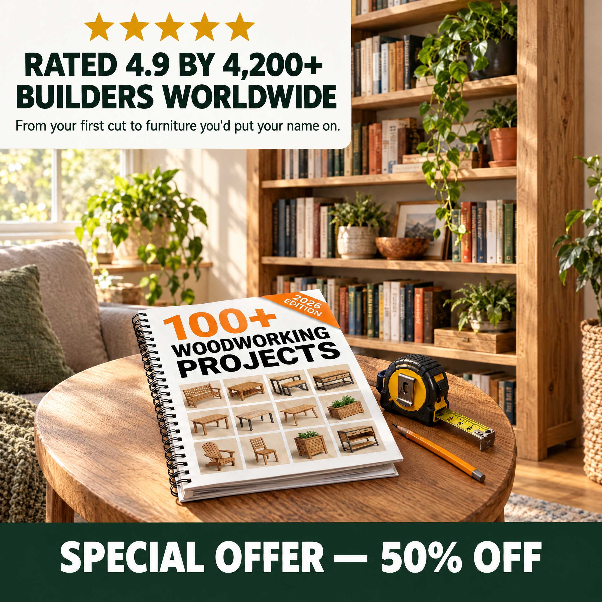 Master Crafts DIY Facebook ad: Stop Buying Furniture. Build It.