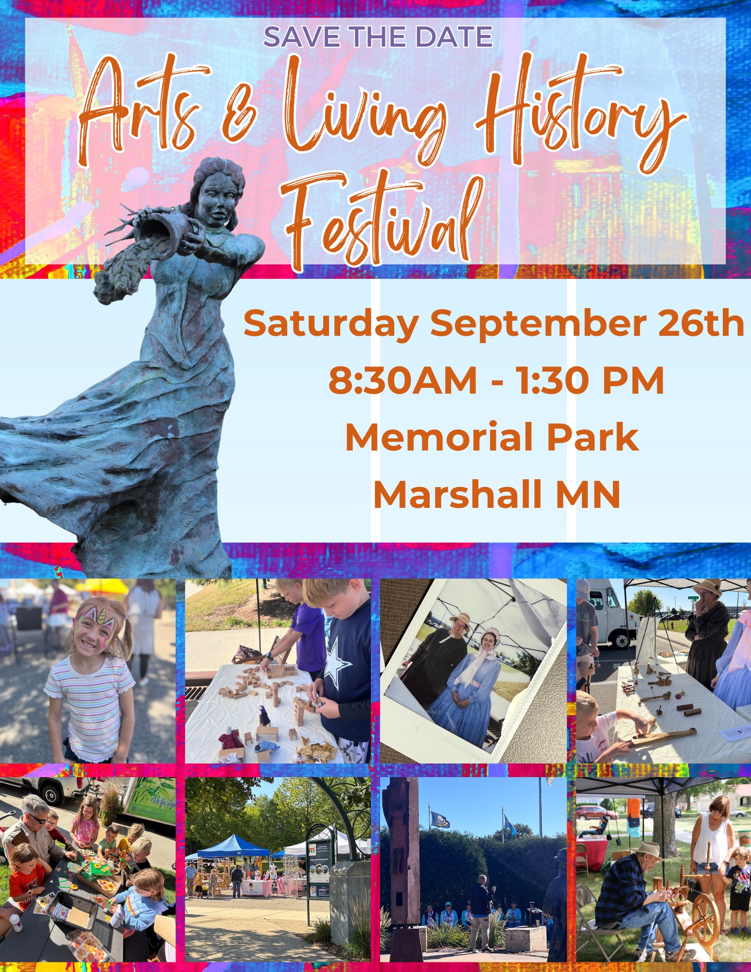 Lyon County Museum Marshall, MN Facebook ad: Arts & Living History Festival