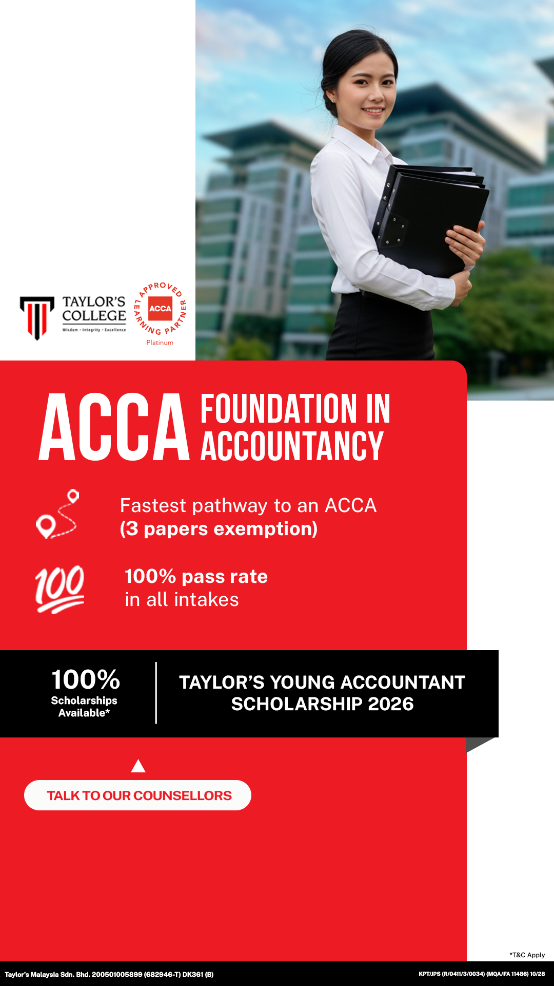 Taylor's College Facebook ad from Jun 15, 2026