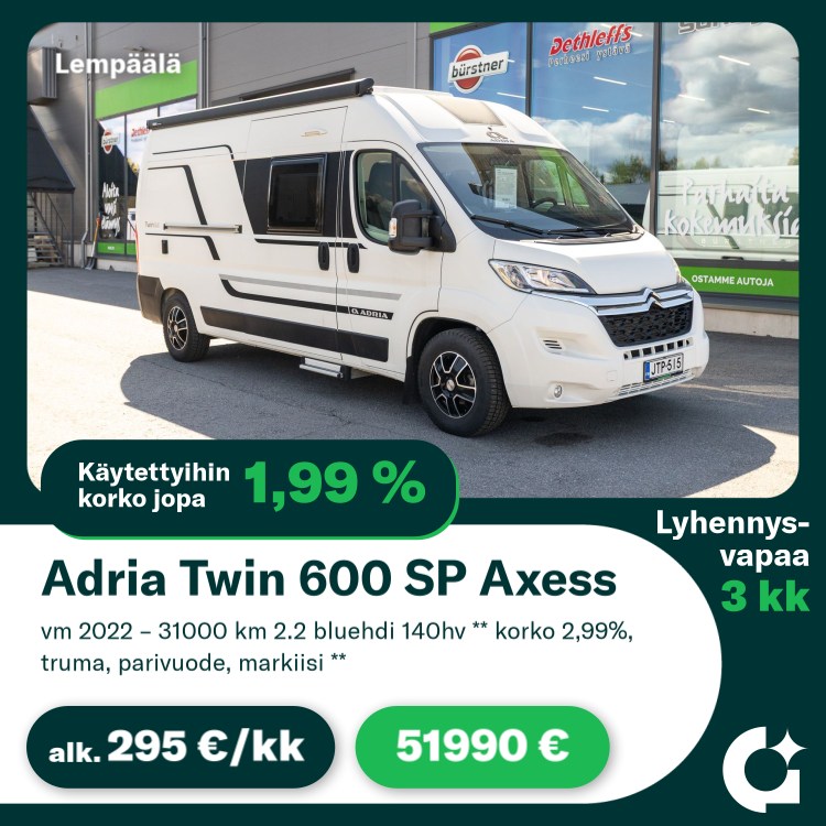 Caravanlandia Oy Facebook ad: Korko jopa 1,99 %