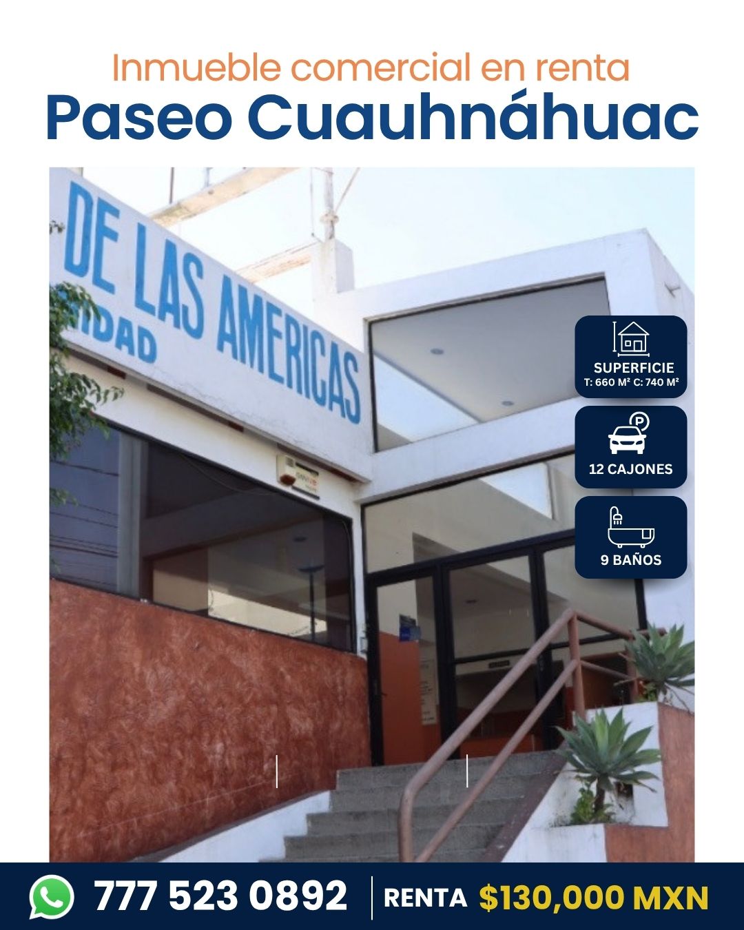 Zentia Bienes Raíces Facebook ad: Inmueble Comercial en Renta, Paseo Cuauhnáhuac, Jiutepec