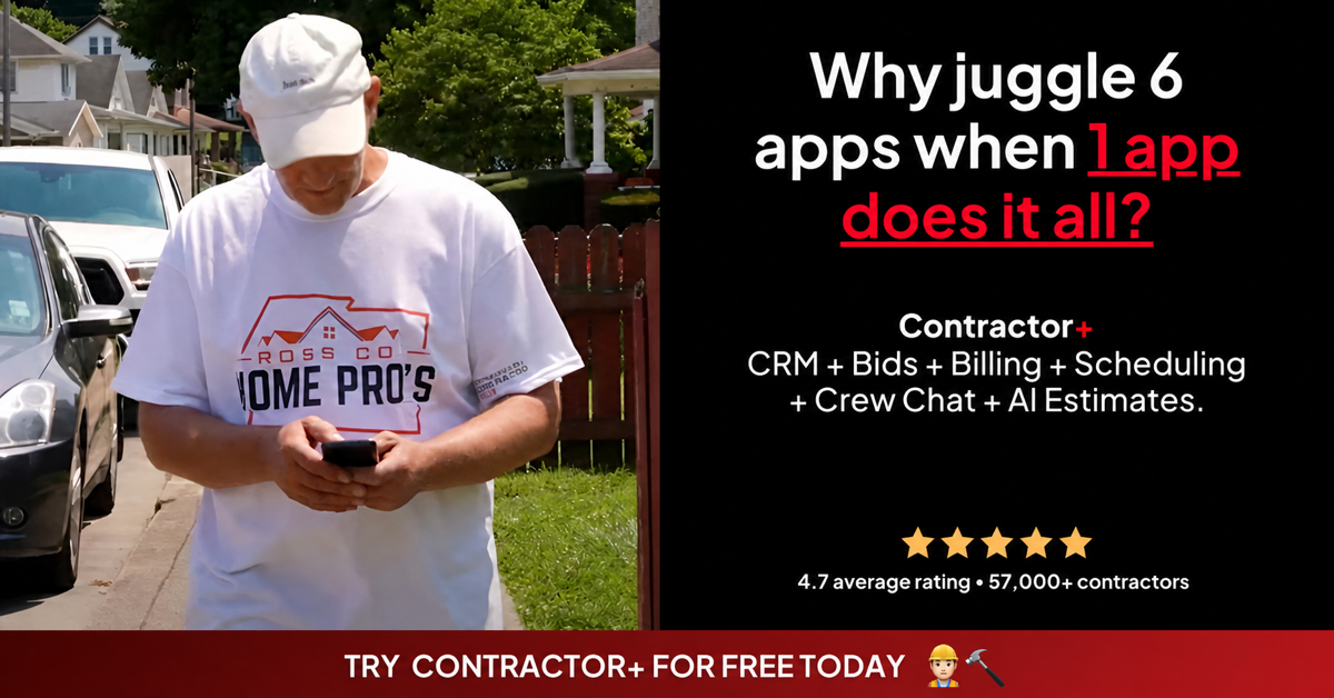 Contractor Plus Facebook ad