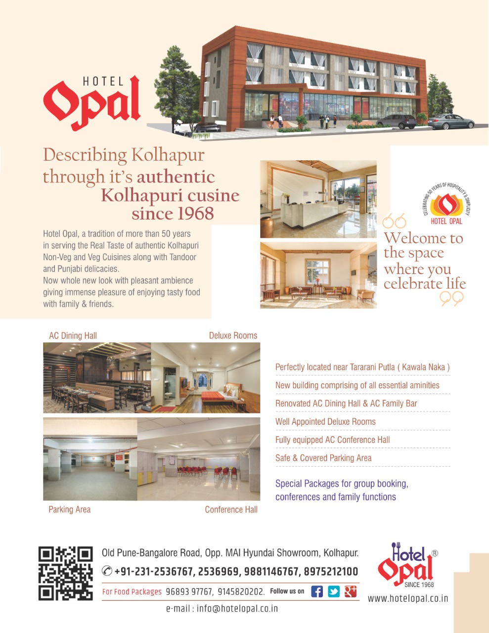 Hotel Opal, Kolhapur Facebook ad: Hotel Opal, Kolhapur!