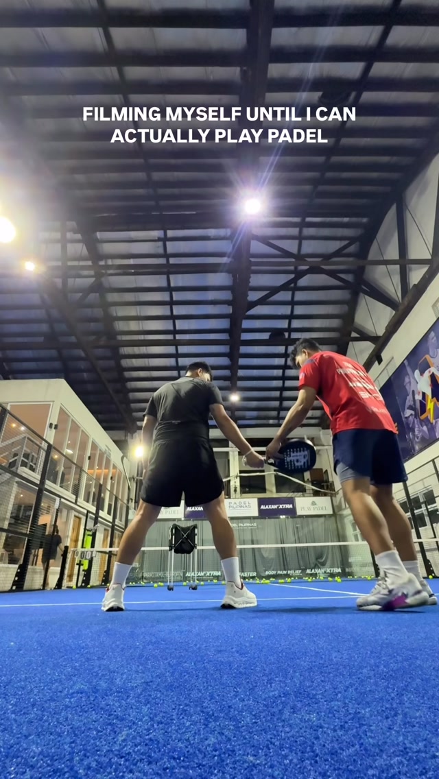 Play Padel Club Philippines Facebook ad: Padel beginners learning how to use the wall