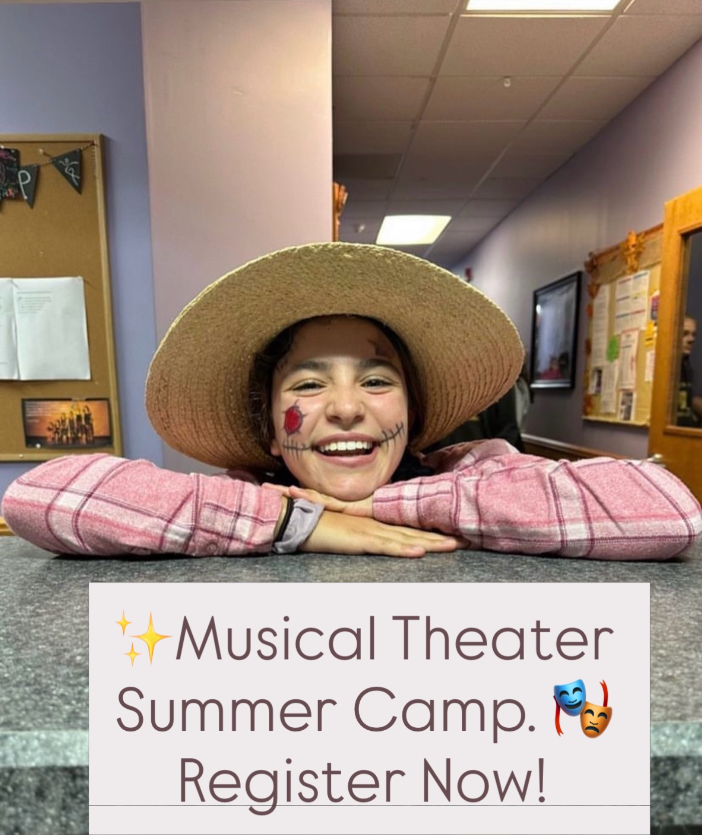 Linda Alario Official Facebook ad: THERE’S NO PLACE LIKE THEATER CAMP!