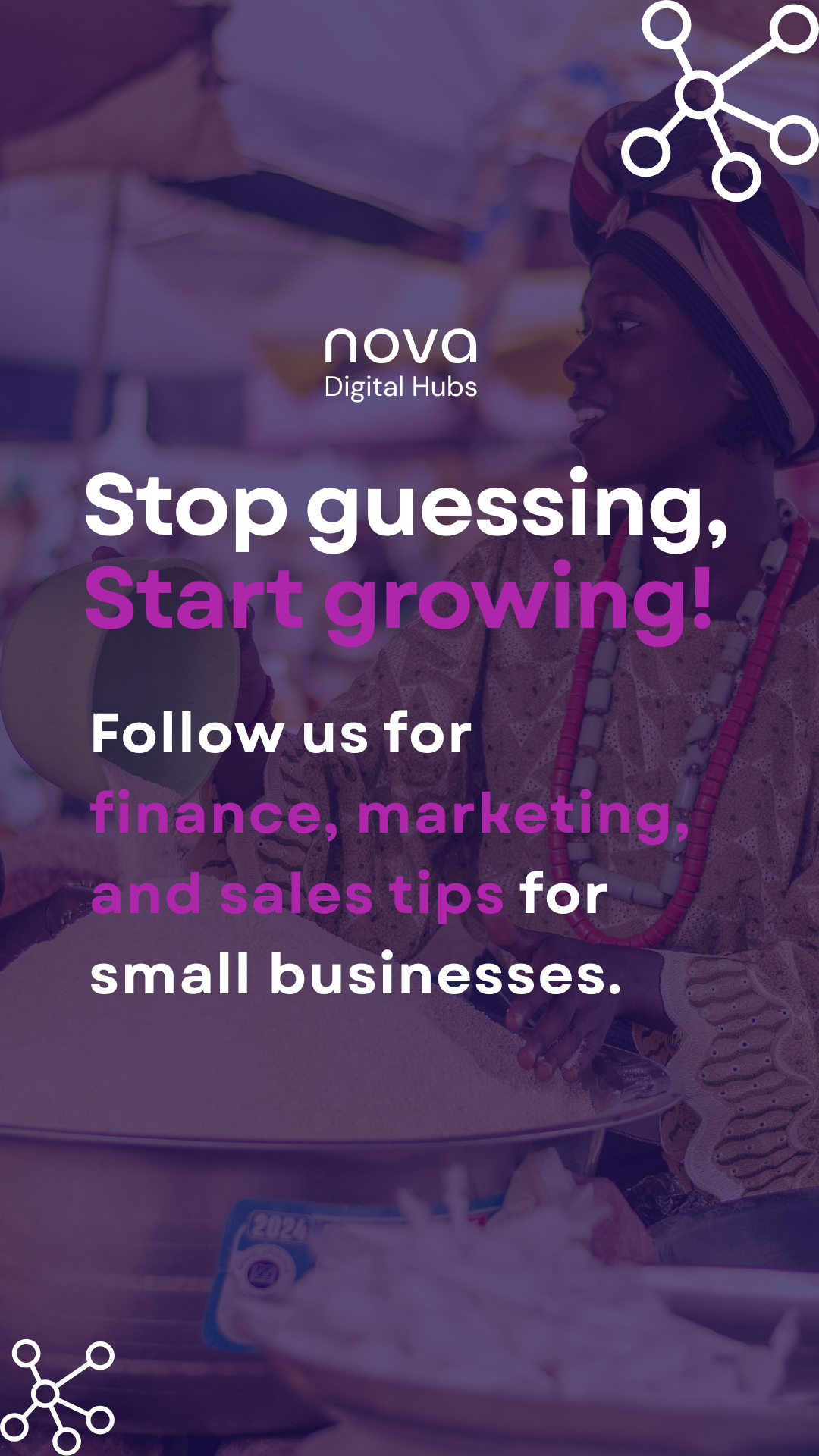 NOVA Digital Hubs Nigeria Facebook ad: For women in business.