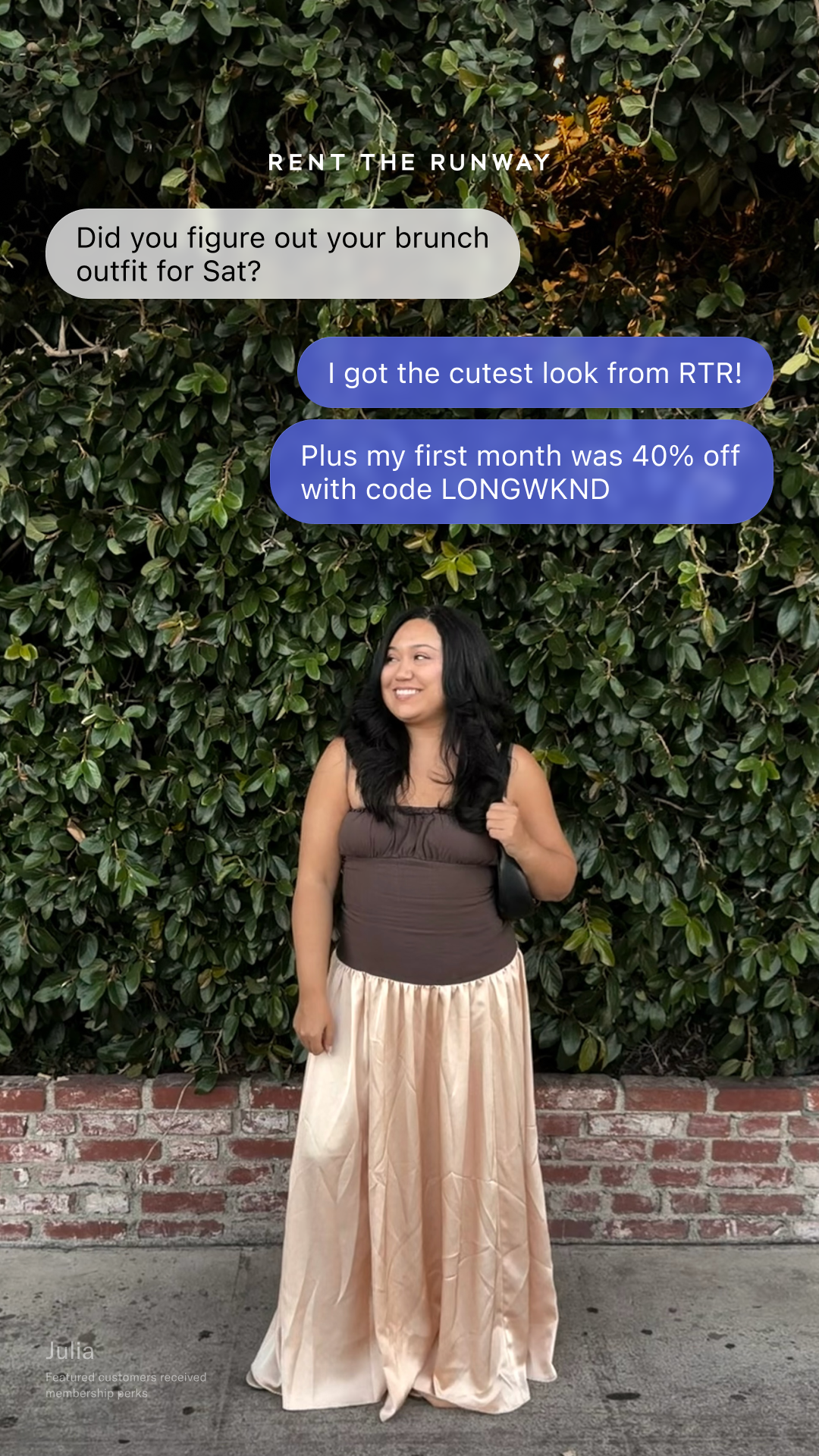 Rent The Runway Facebook ad
