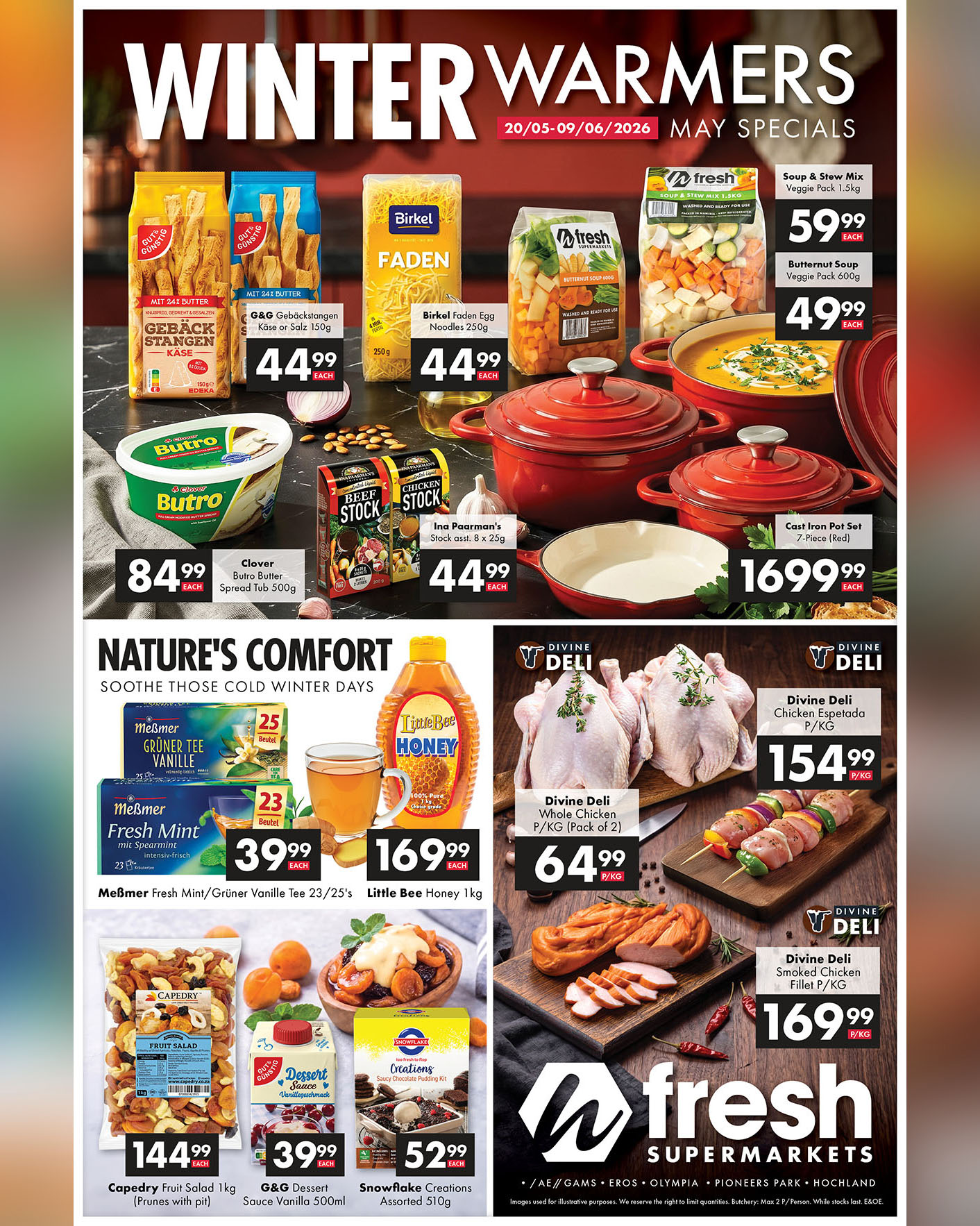 Woermann Fresh Facebook ad: Warm up your winter with our NEW Specials!