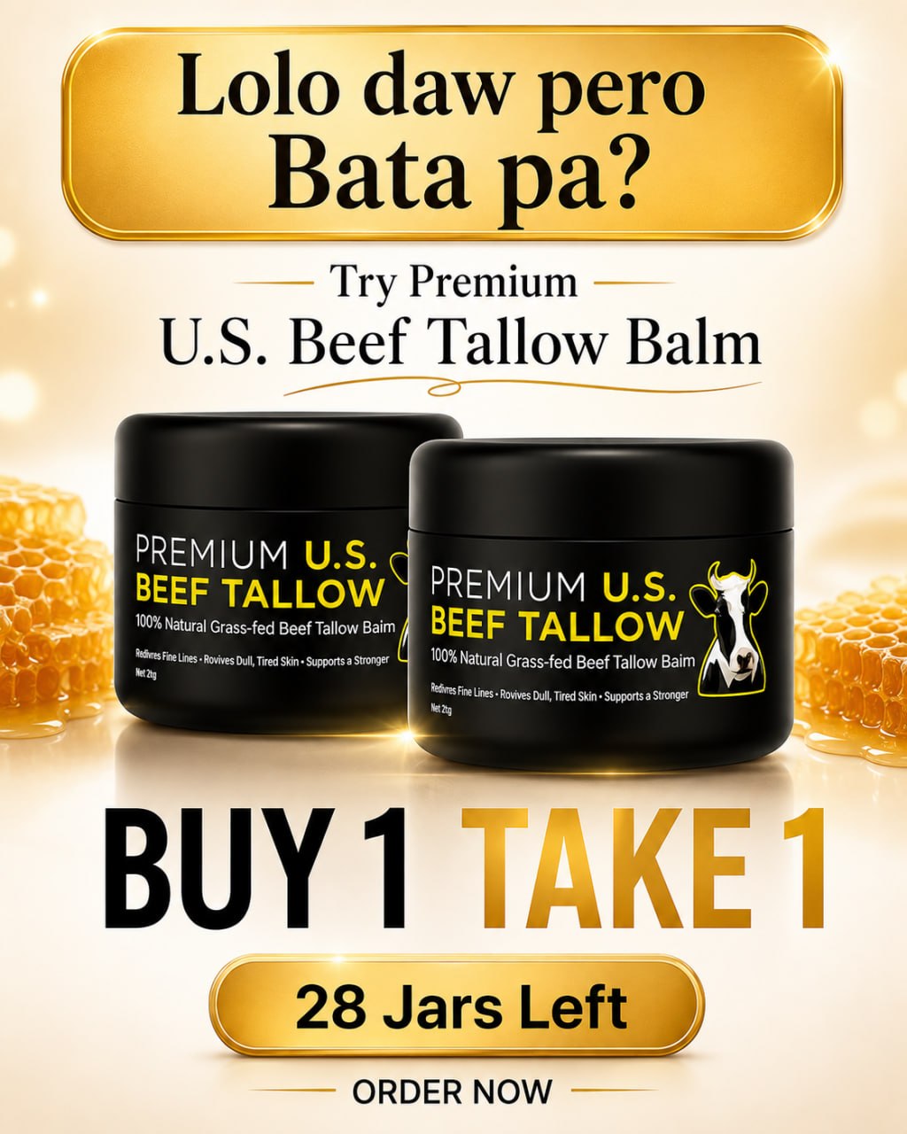 Nature Tallow Skincare Facebook ad: SALES ENDS AT 11:59PM HURRY!