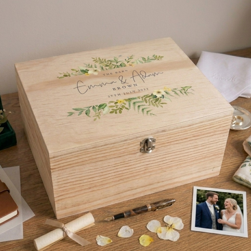 The Lovely Keepsake Company Facebook ad: Save the special moments from their big day…