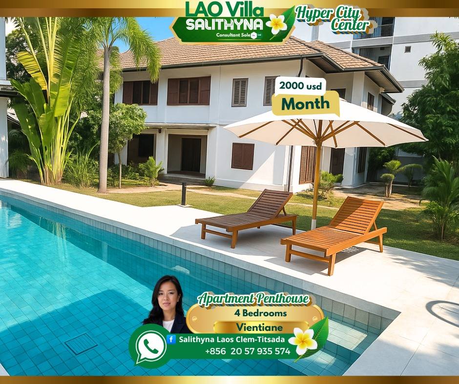 Salithyna Laos Facebook ad: Luxurious Penthouse Apartment- Location in the Hyper City…