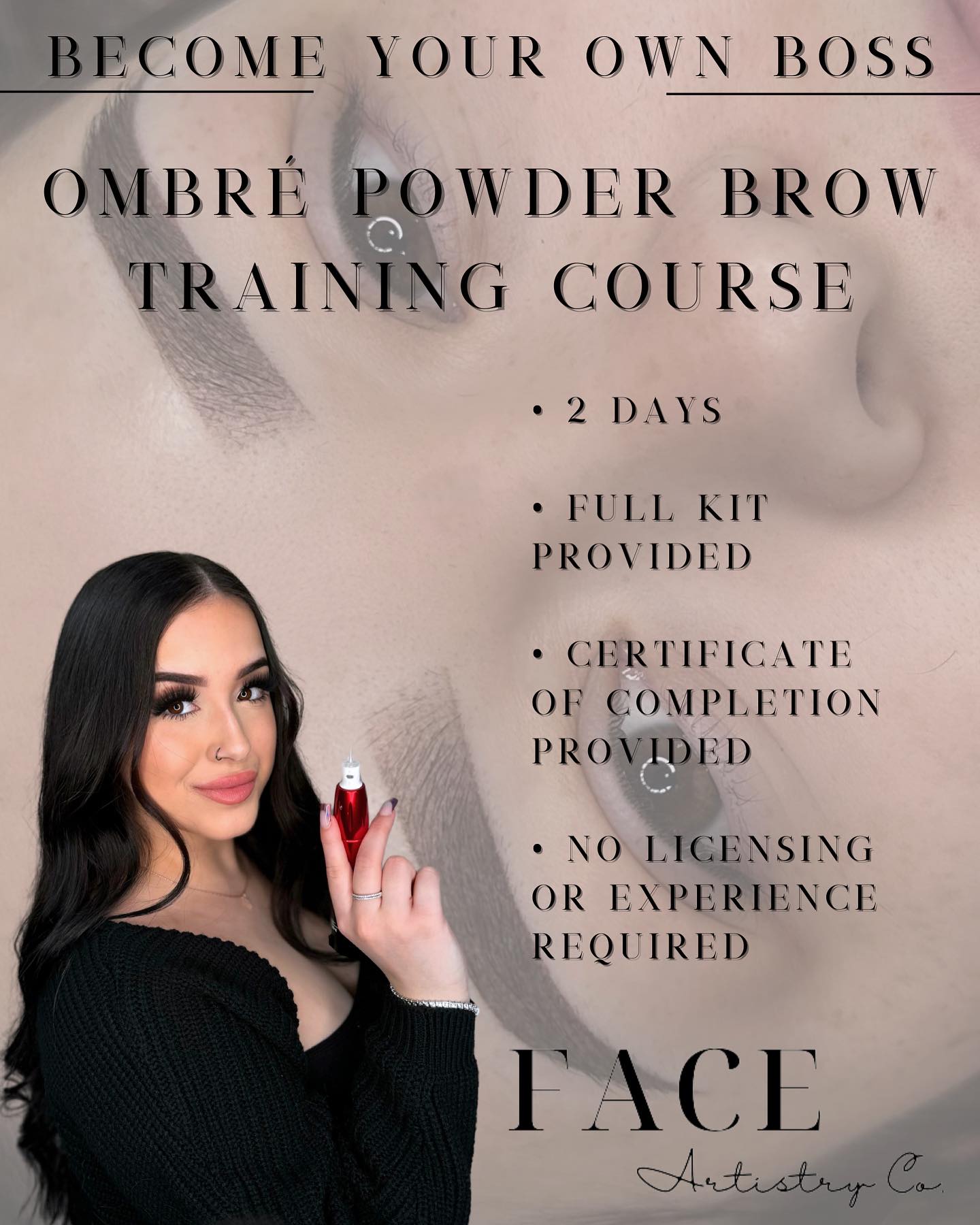 faceartistryco Facebook ad: BECOME YOUR OWN BOSS!