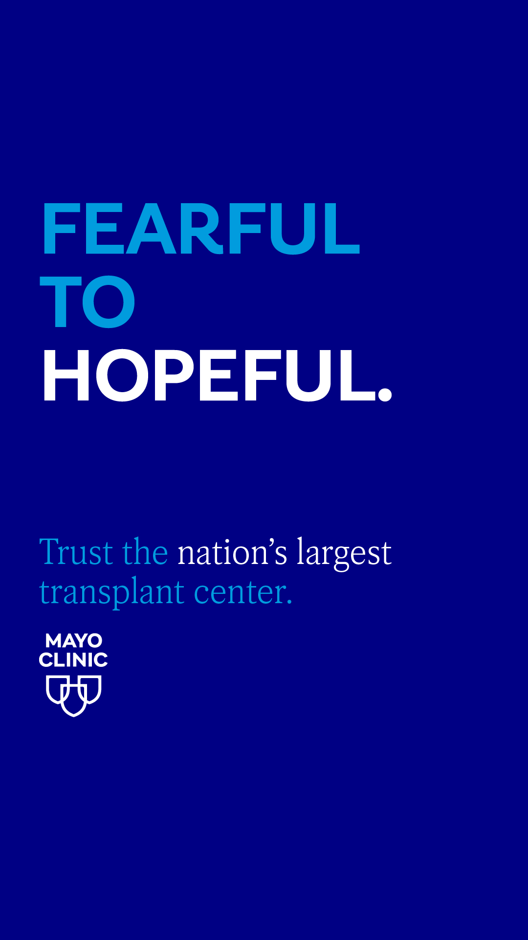 Transplantation at Mayo Clinic Facebook ad