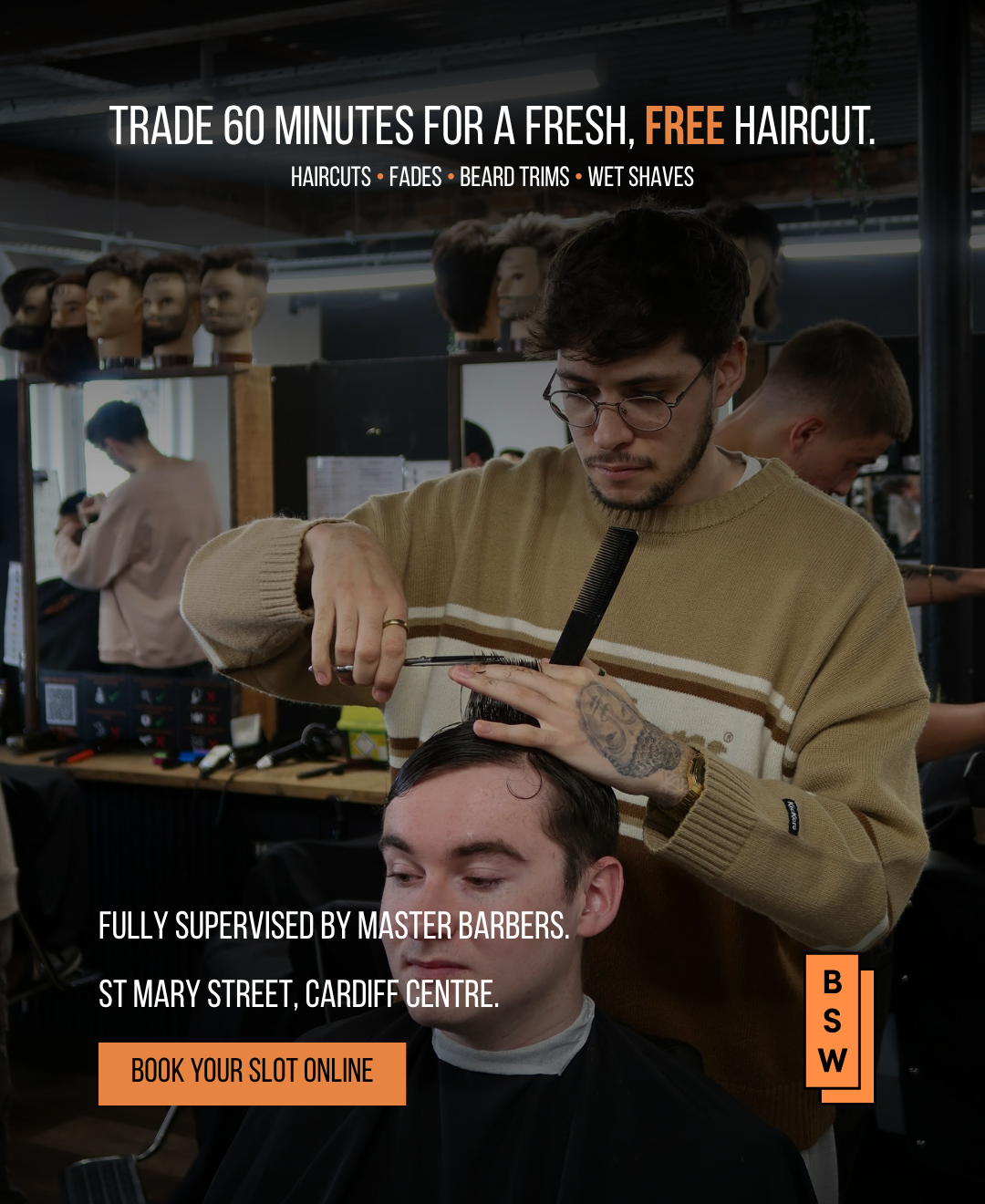 Barbering School of Wales Facebook ad