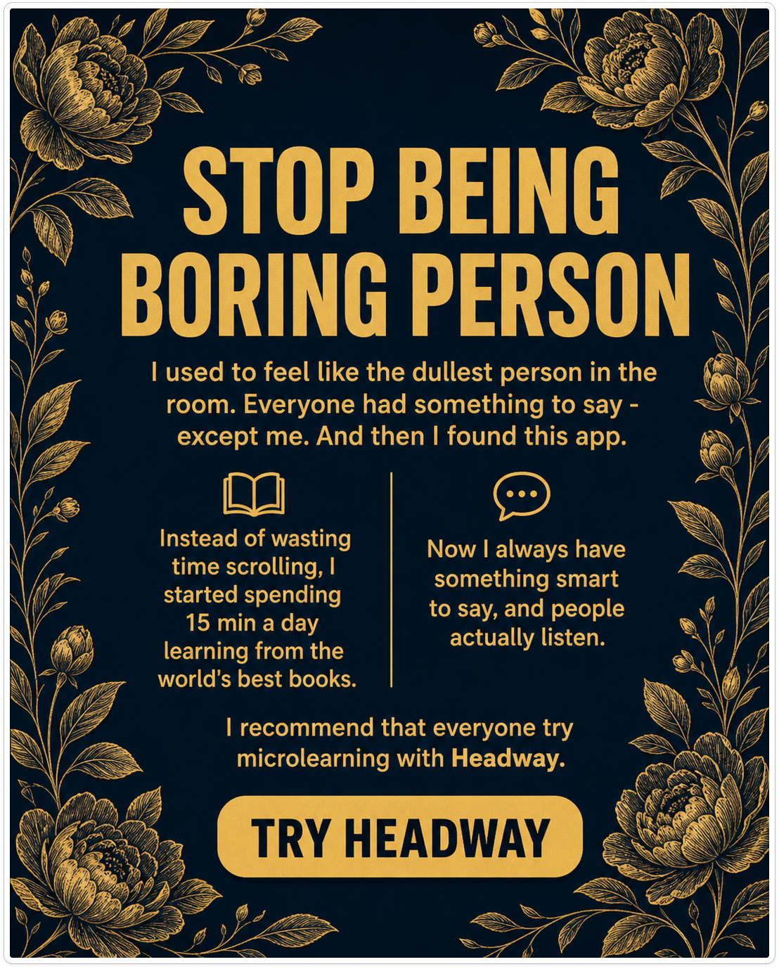Headway App Facebook ad