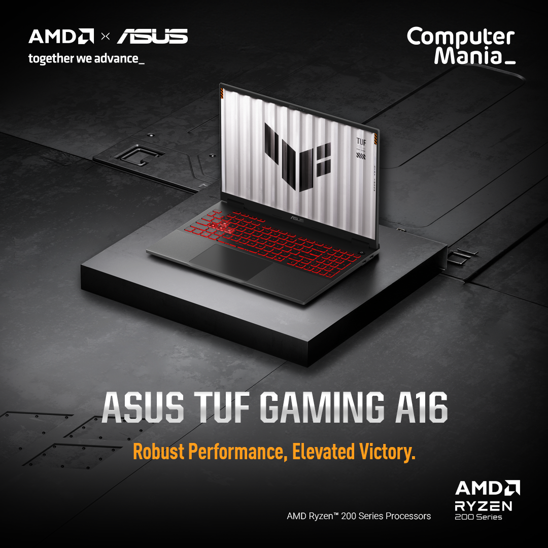 Computer Mania Facebook ad: ASUS TUF Gaming A16 | Unleash Your Power