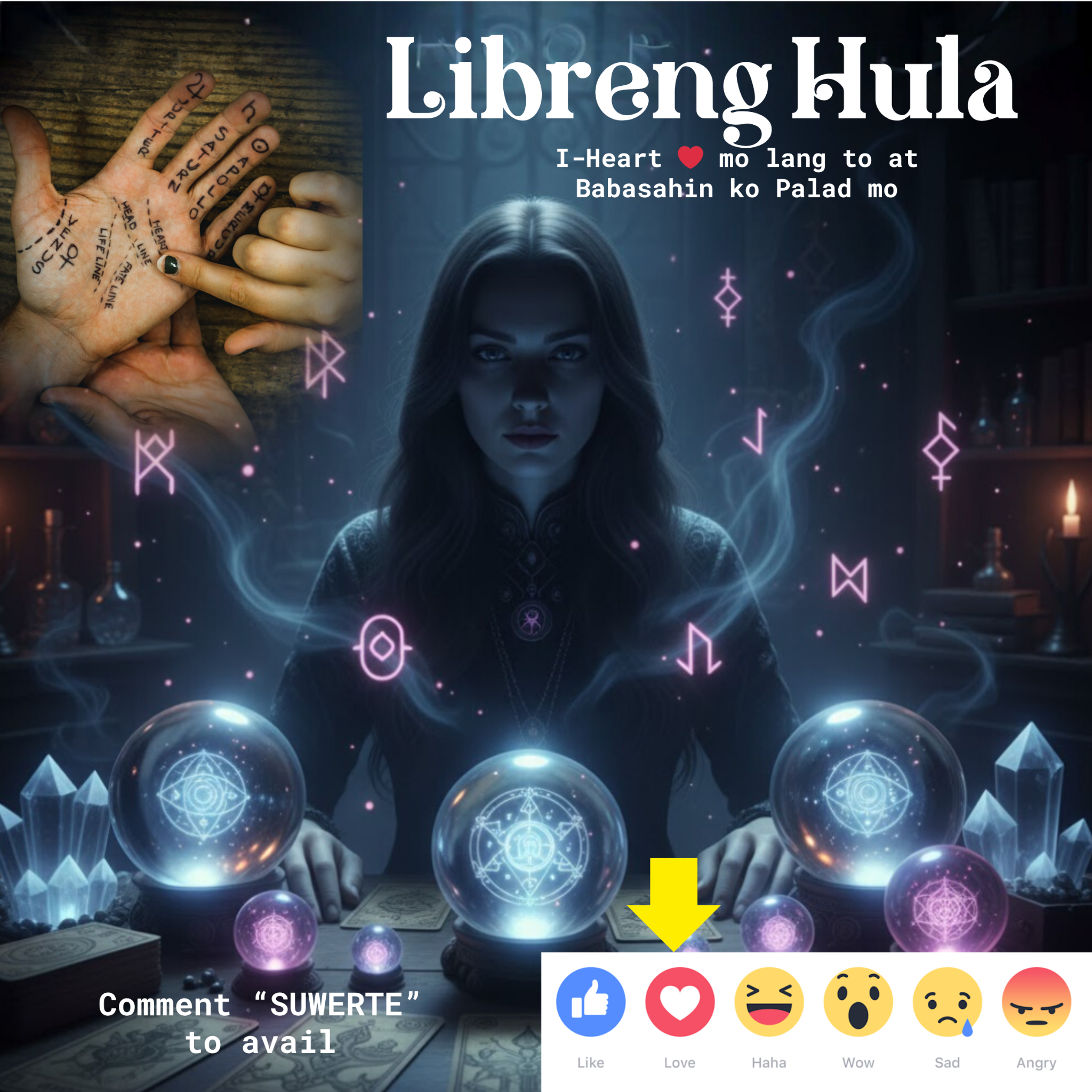 Luna Peñaranda Facebook ad: LIBRENG HULA I-chat mo ako