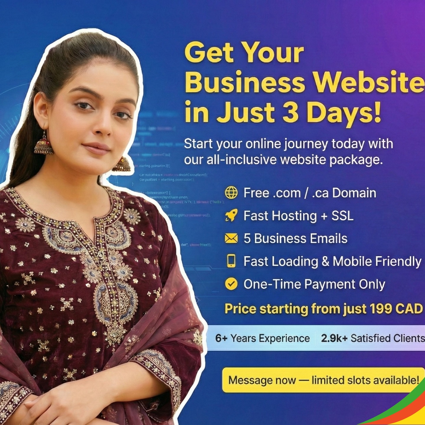 Noiza Digitalz Facebook ad: Want your own business website without wasting time…