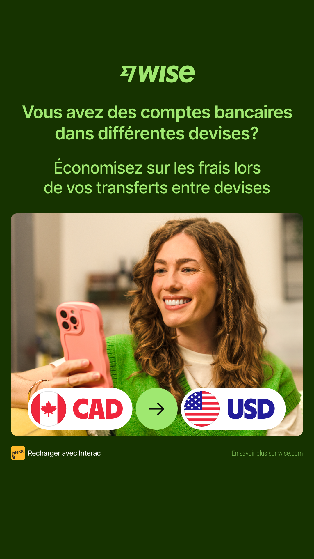 Wise Facebook ad