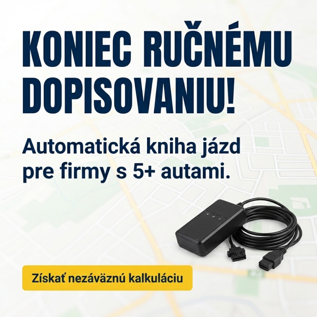 GPS Monitoring vozidiel Facebook ad: Nechajte si vyplňovať knihu jázd AUTOMATICKY