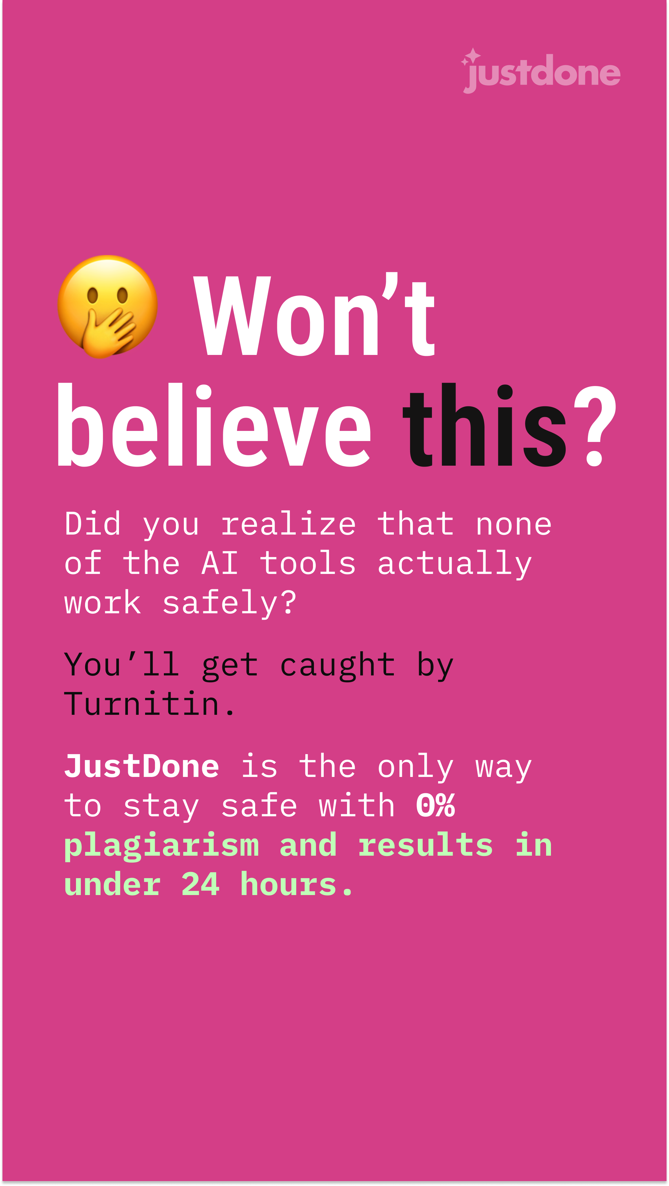 JustDone Facebook ad