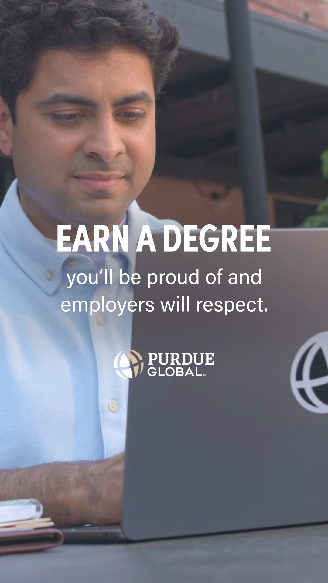 Purdue Global Facebook ad: Move Your Career Forward