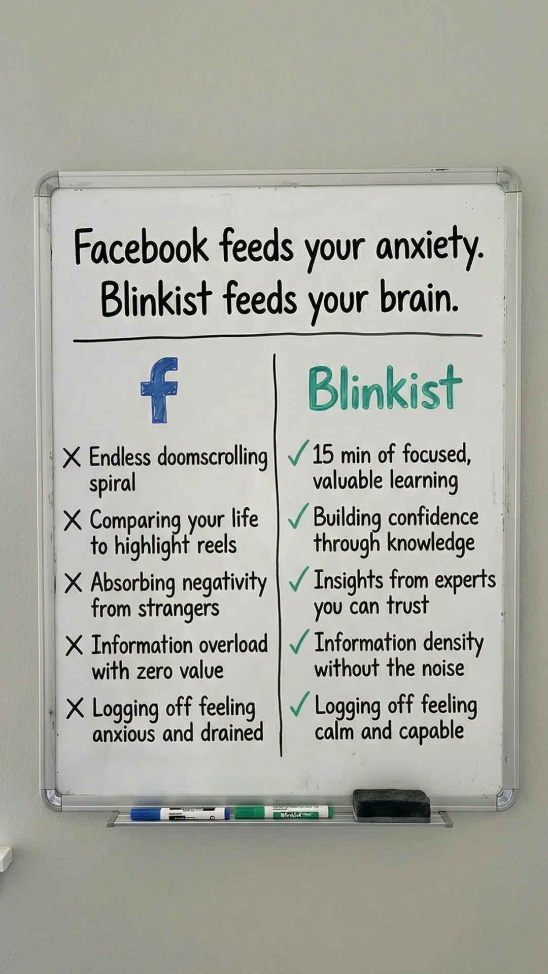 Blinkist Facebook ad