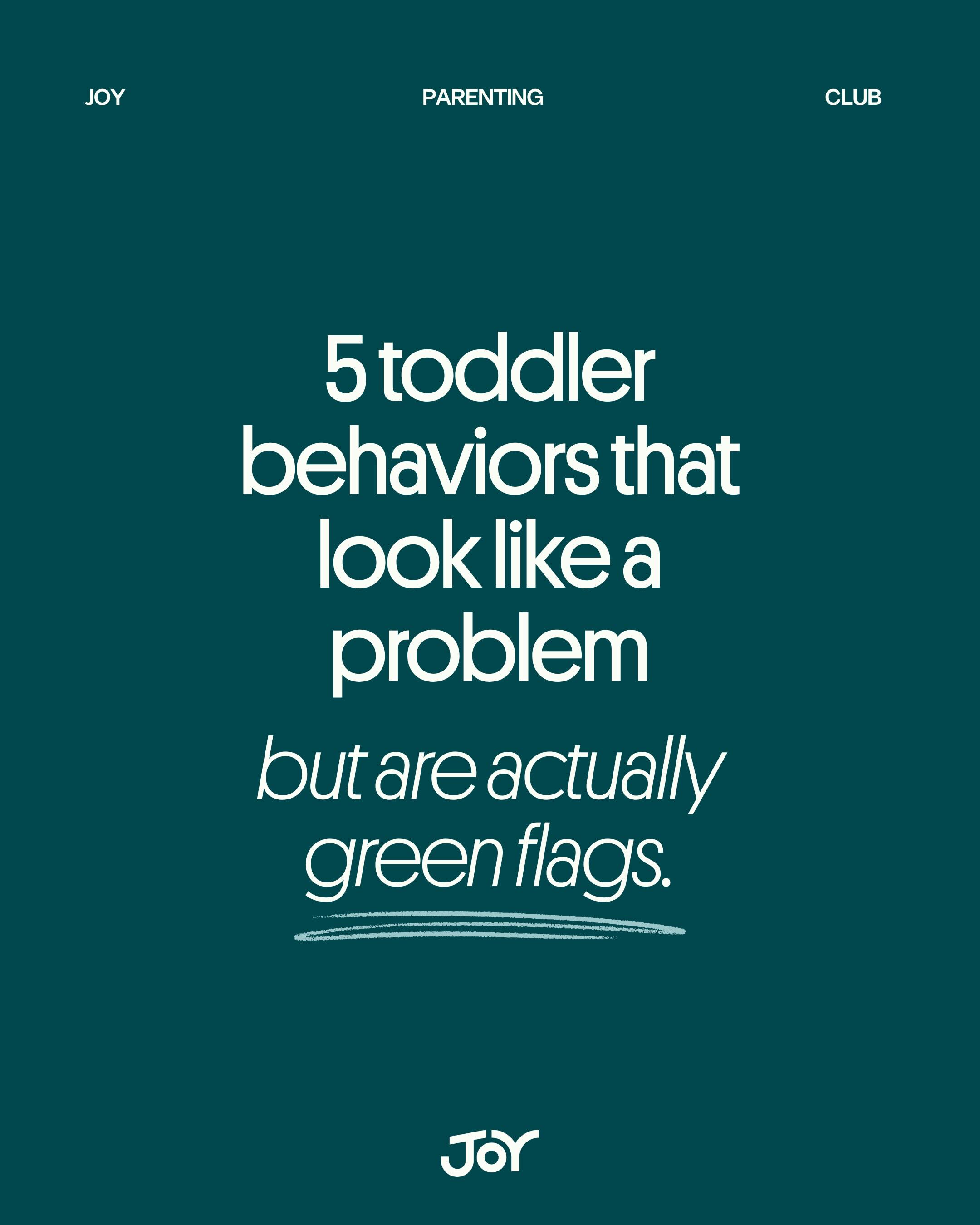 Joy Parenting Club Facebook ad: A lot of toddler behavior gets mistaken for…