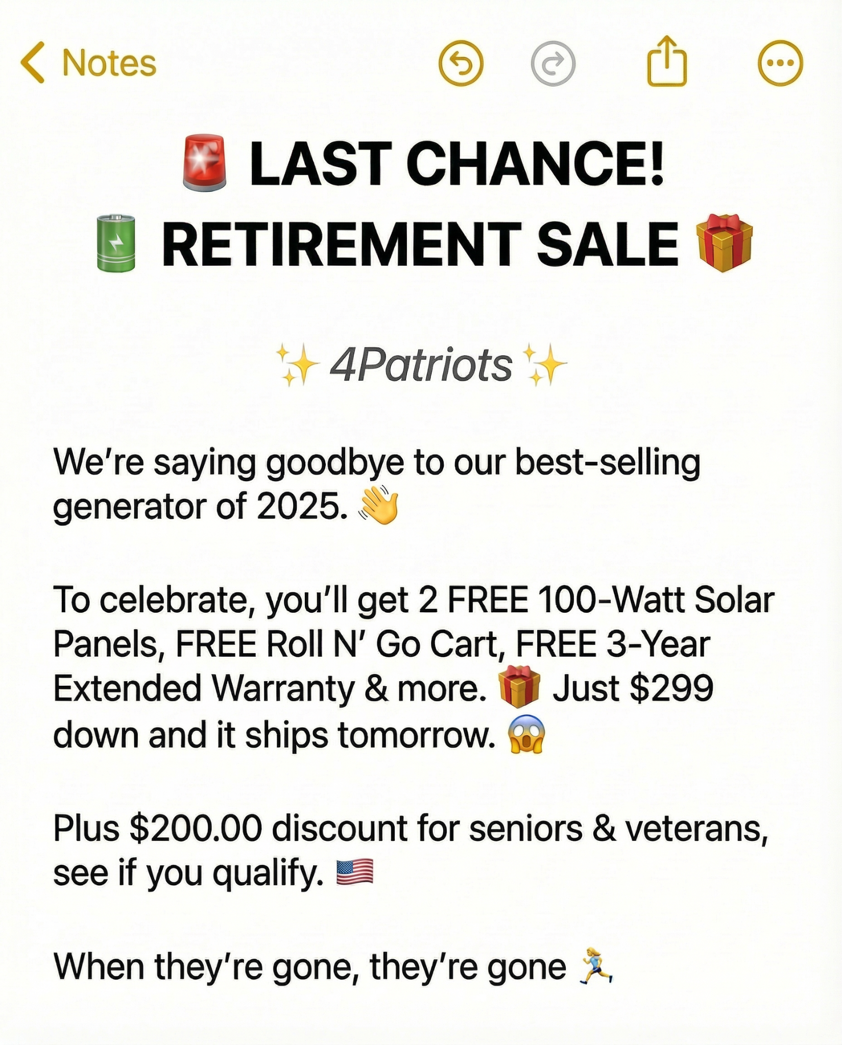 4Patriots Facebook ad