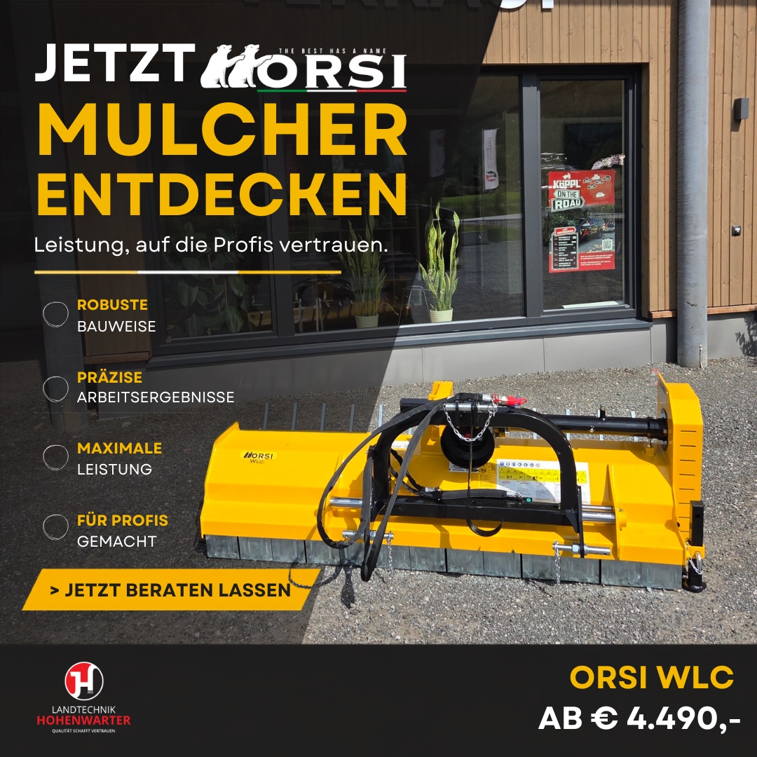 Landtechnik Hohenwarter GmbH Facebook ad: Jetzt den passenden ORSI Mulcher entdecken!