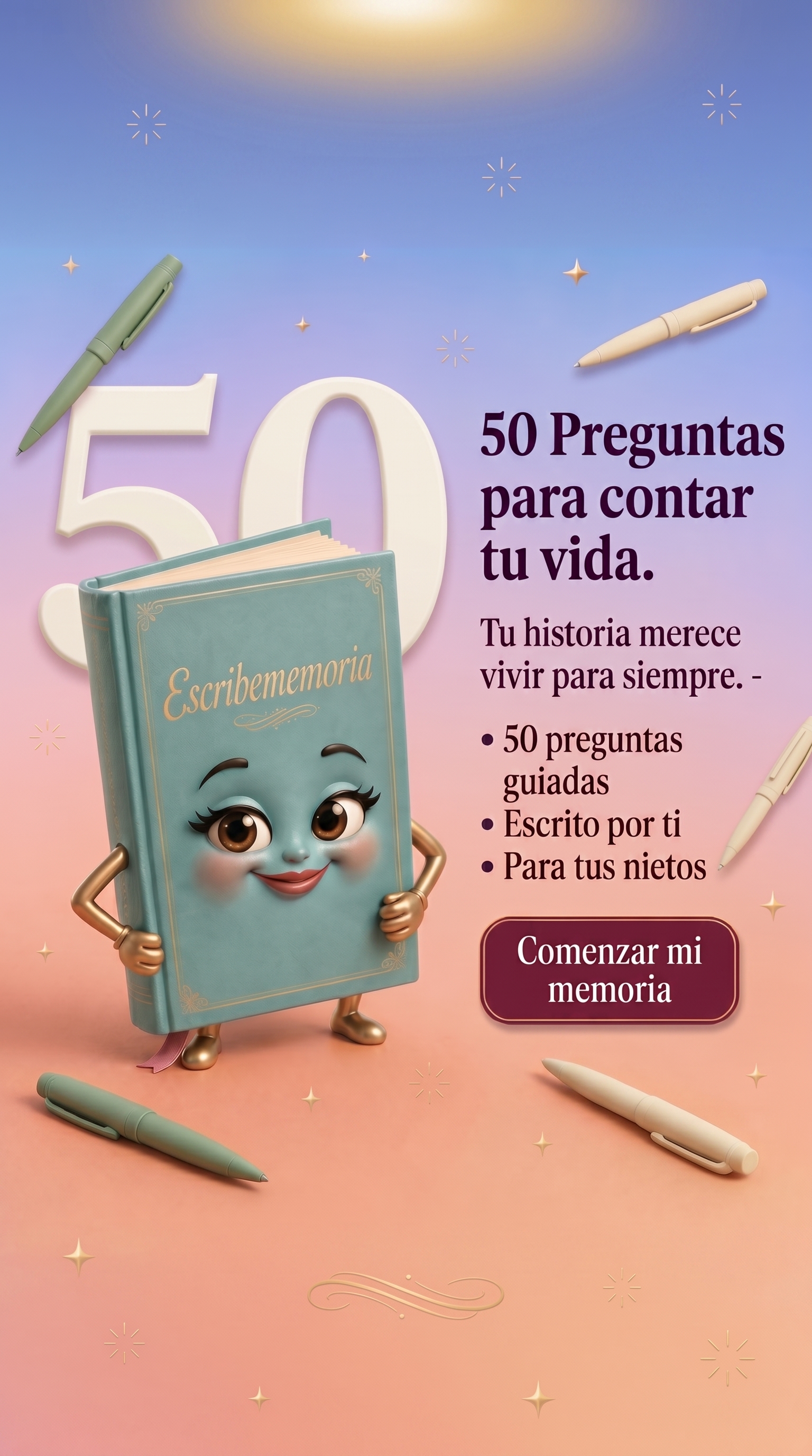 Memowrite Facebook ad