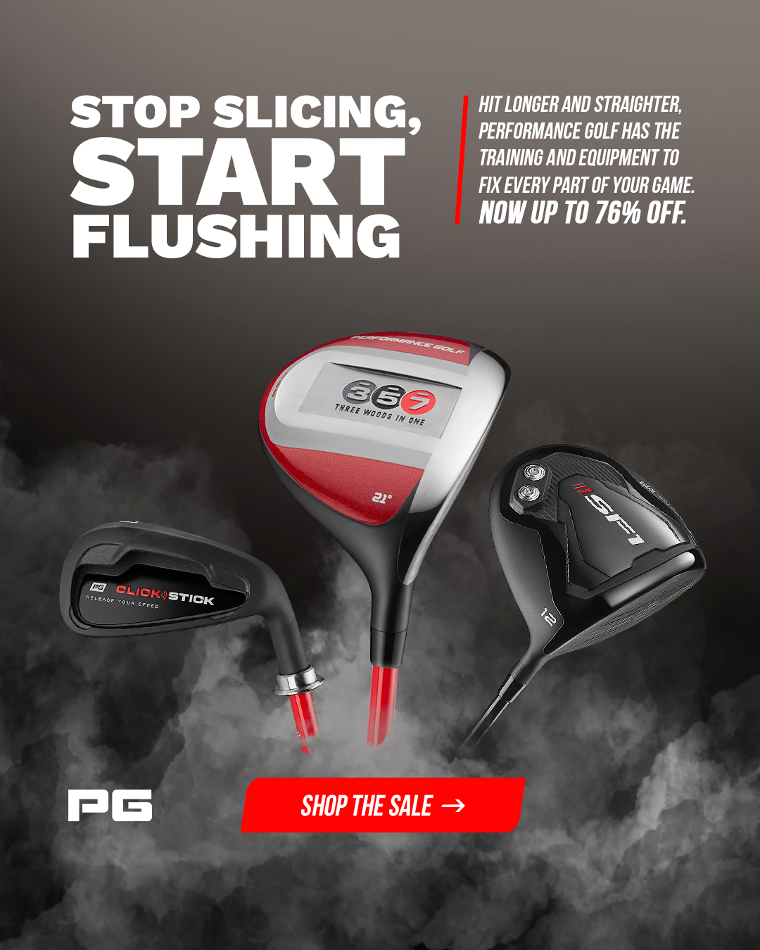 Performance Golf Facebook ad