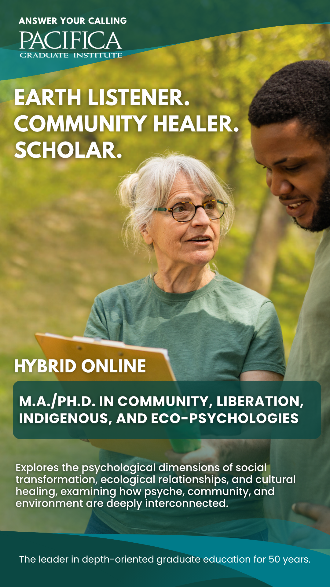 Pacifica Graduate Institute Facebook ad