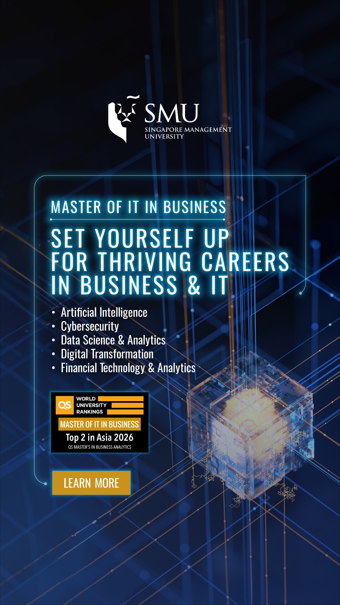 SMU Master of Information Technology in Business - MITB Facebook ad