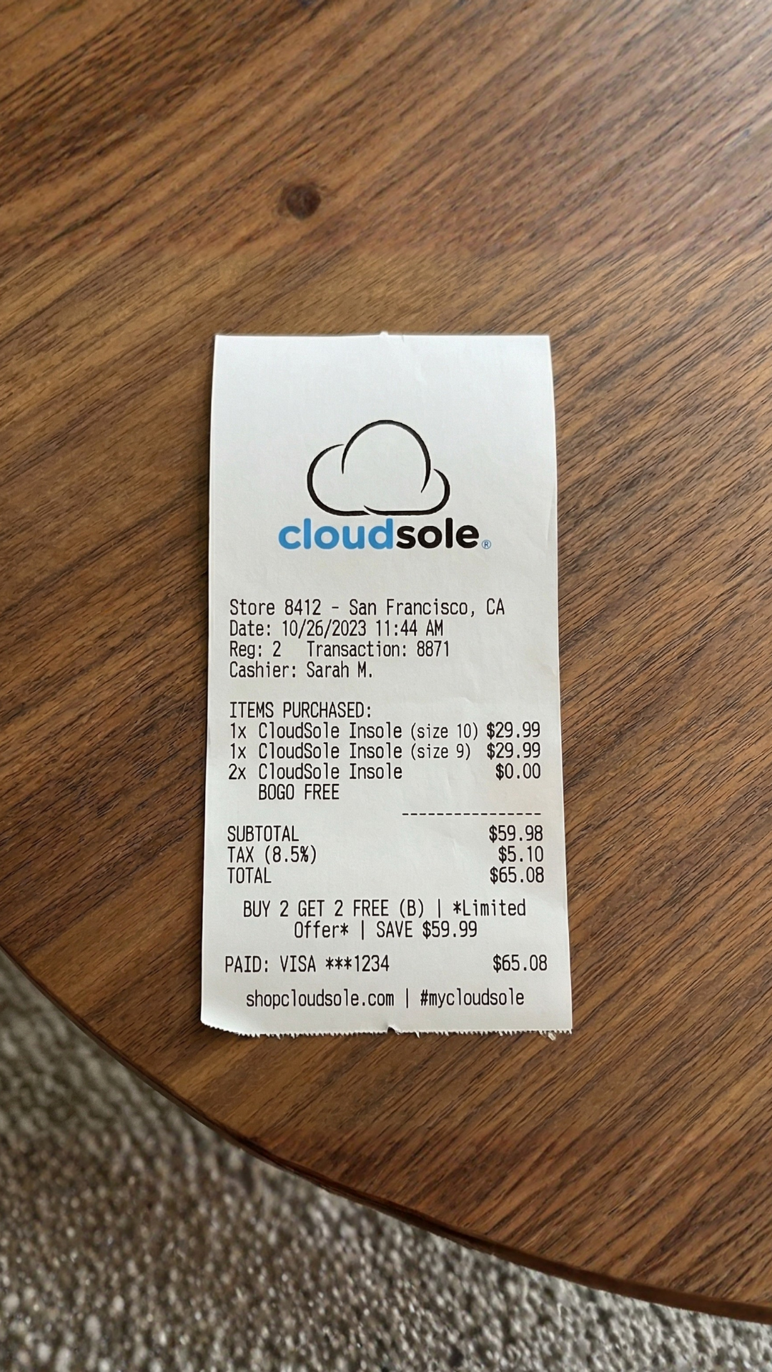 CloudSole Facebook ad