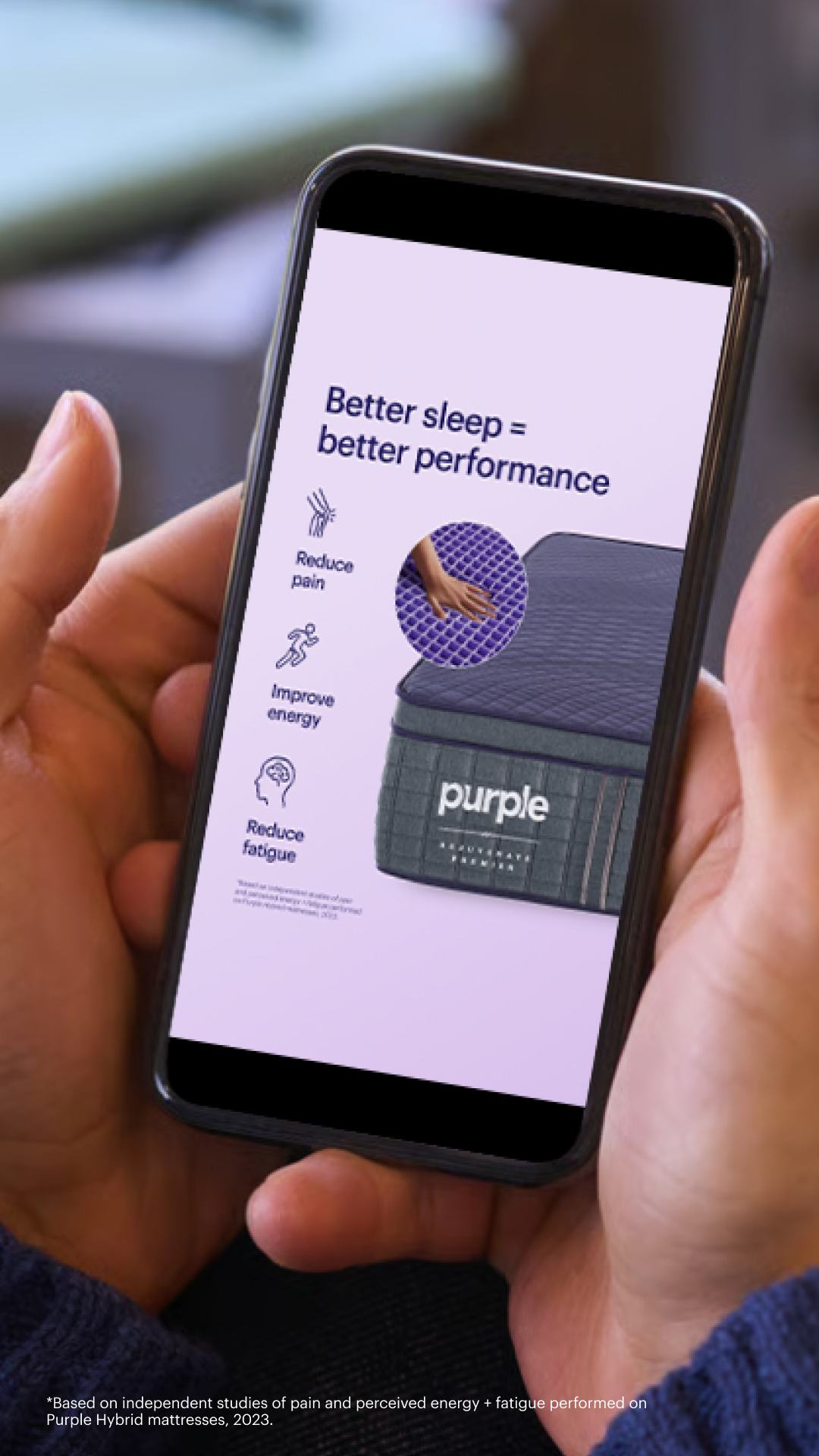 Purple Facebook ad