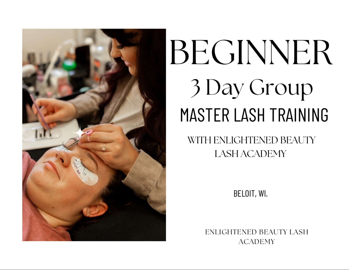 Enlightened Beauty With Kat Facebook ad: 1 SEAT LEFT, APRIL LASH TRAINING
