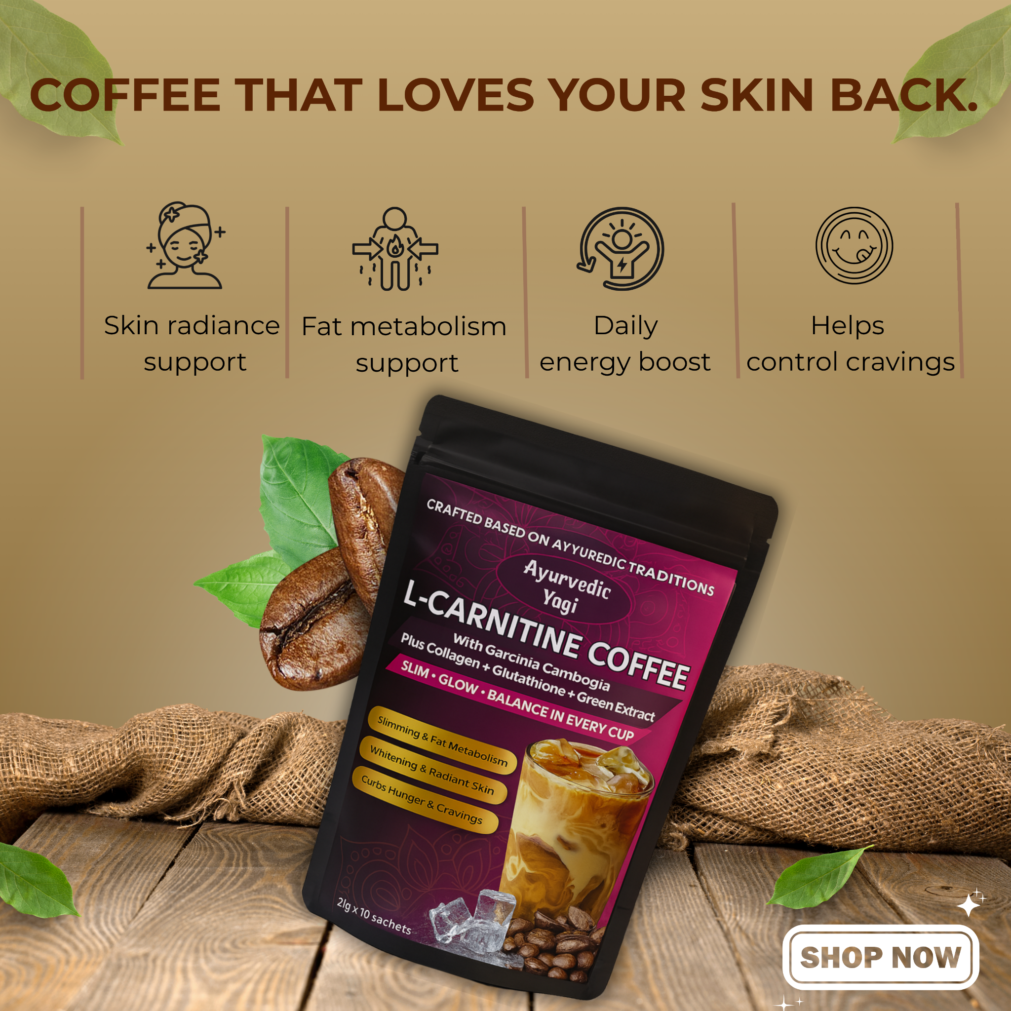 Glow While You Slim Facebook ad: Less Cravings. More Control.
