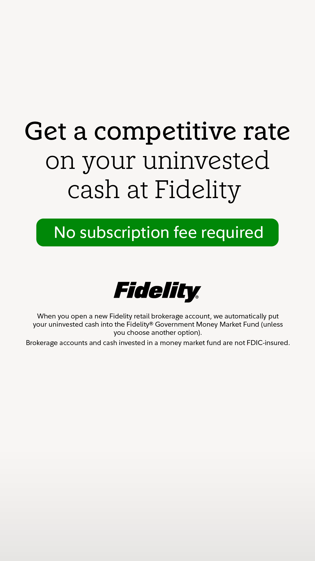 Fidelity Investments Facebook ad