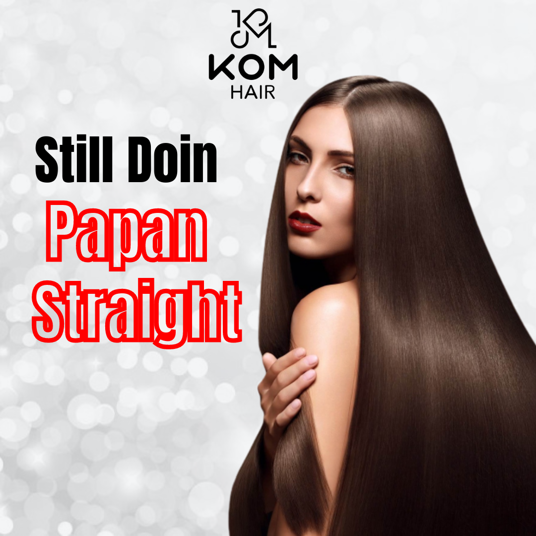 KOM HAIR SALON Facebook ad: What.Sis, you are still doing hair straightening with…