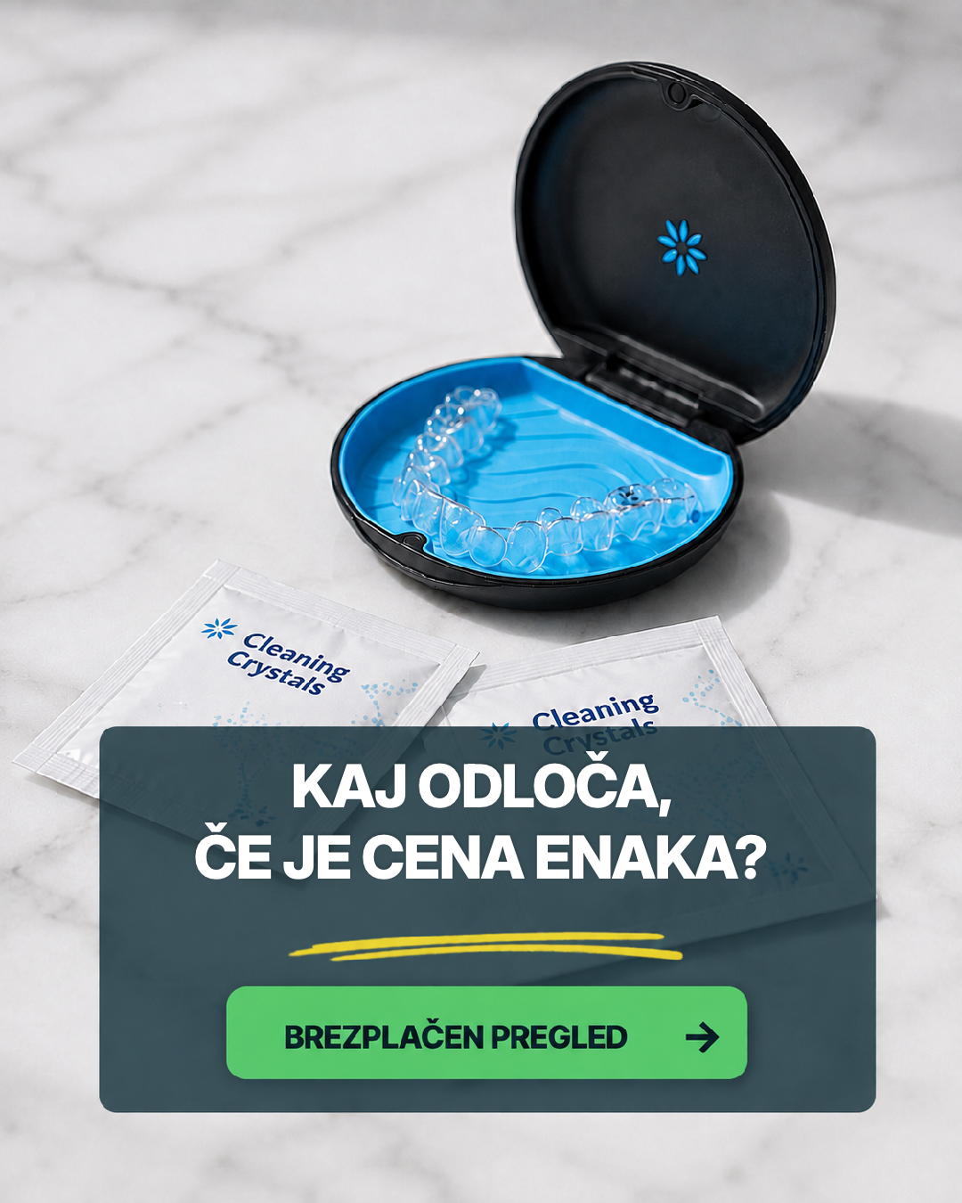 OrthoDental Facebook ad: Kaj odloča, če je cena enaka?