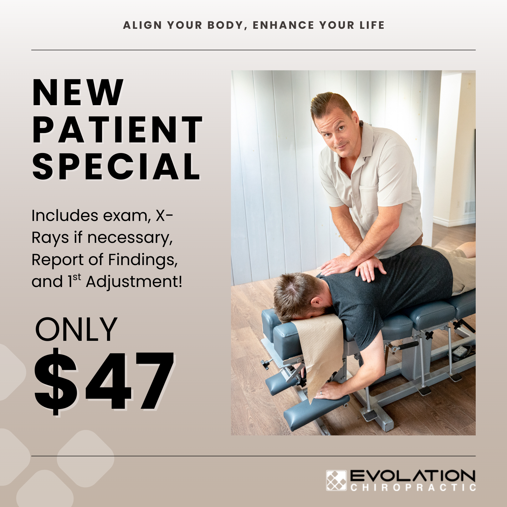 Evolation Chiropractic Facebook ad