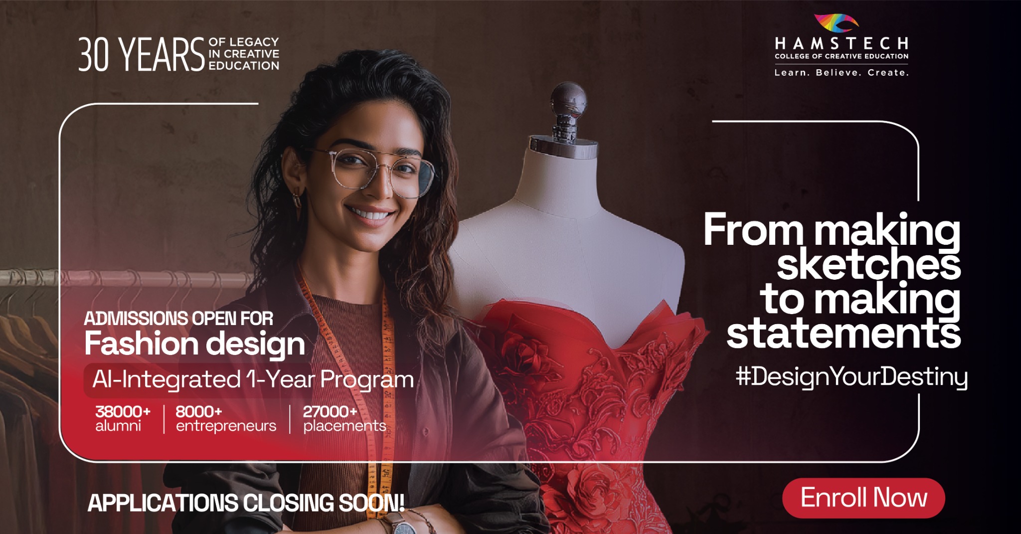 Hamstech College of Creative Education Facebook ad