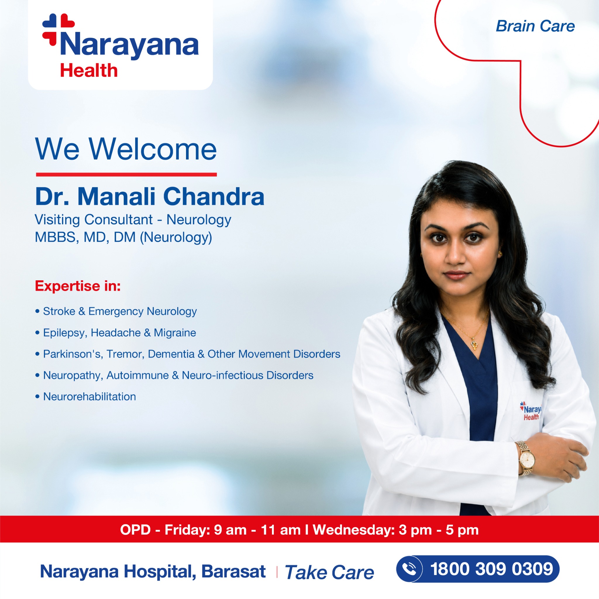 Narayana Health Facebook ad: We are pleased to announce that Dr.