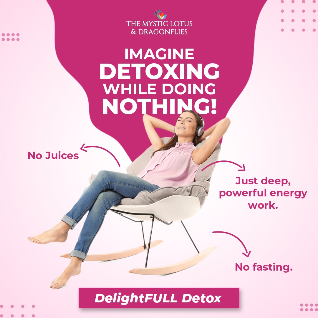 The Mystic Lotus & Dragonflies Facebook ad: Detox Without Lifting a Finger