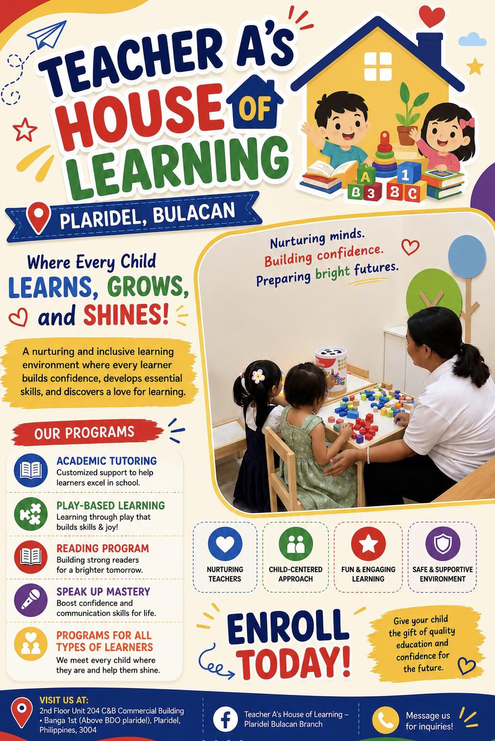 Teacher A’s House of Learning - Plaridel Bulacan Branch Facebook ad