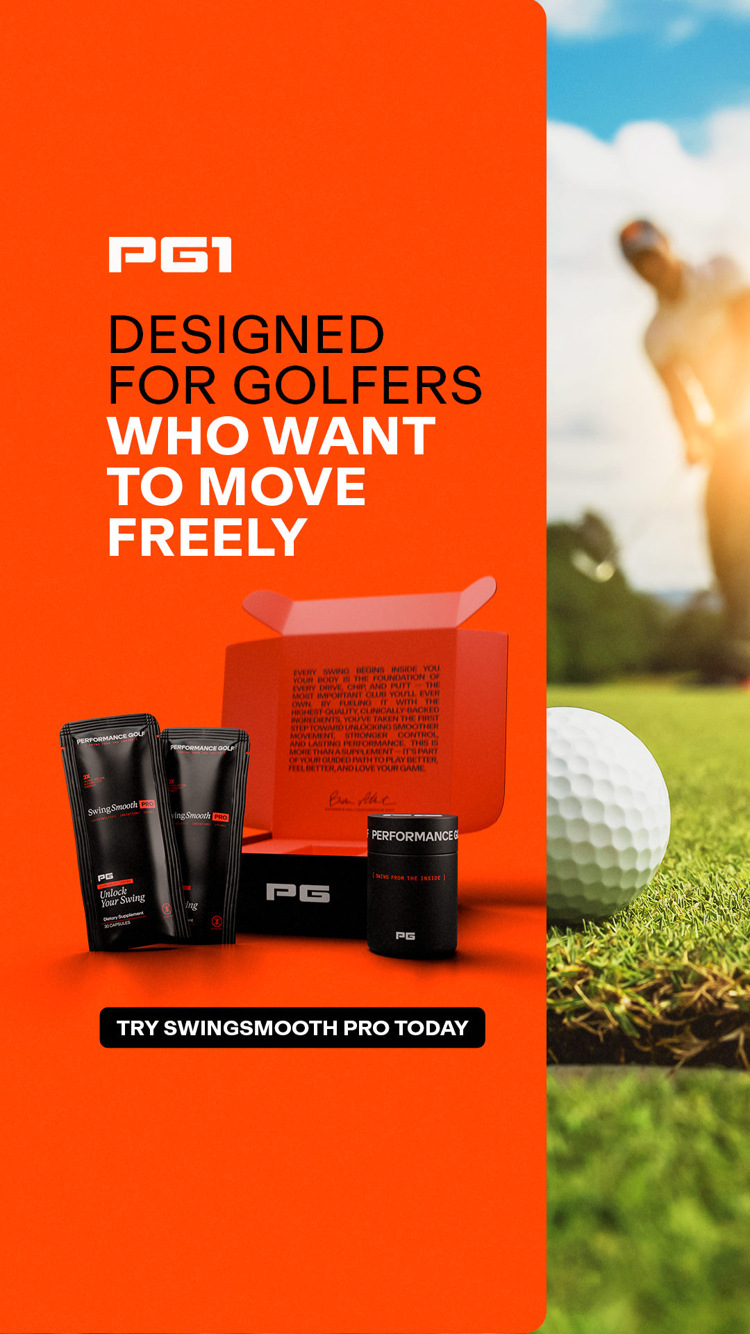 Performance Golf Facebook ad